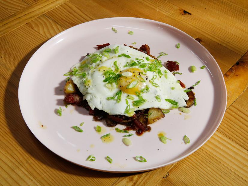 Corned Beef Hash is displayed, as seen on Food Network's The Kitchen, Season 12.