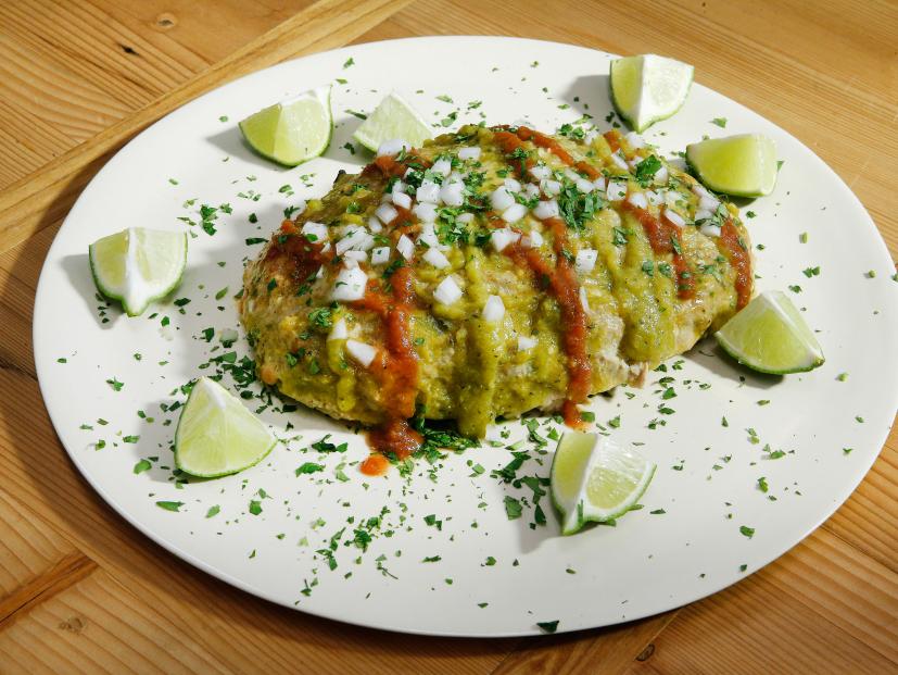 Meatloaf Al Pastor is displayed, as seen on Food Network's The Kitchen, Season 12.