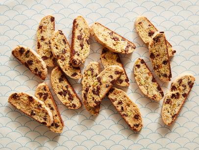 Allison Robicelli's Italian Cookie Guide,  Chocolate-Pistachio Biscotti, as seen on Food Network.