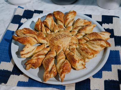 Apple Pie Twists are displayed, as seen on Food Network's The Kitchen Sink, Season 2.