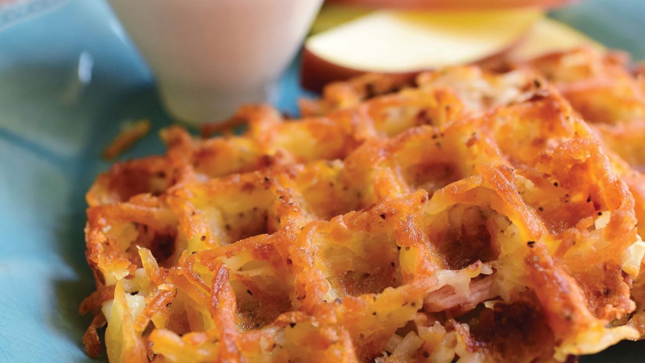 Waffle Iron Hash Browns - Averie Cooks