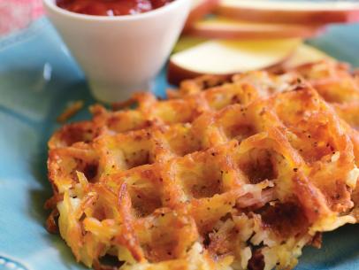 Ham and Cheese Hashbrown Waffles - Damn Delicious