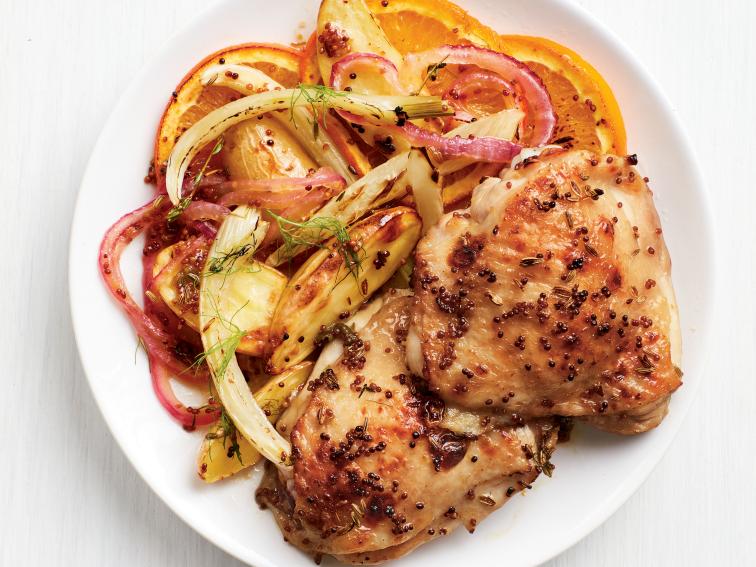 Orange Roasted Chicken Thighs Recipe | Food Network Kitchen | Food Network