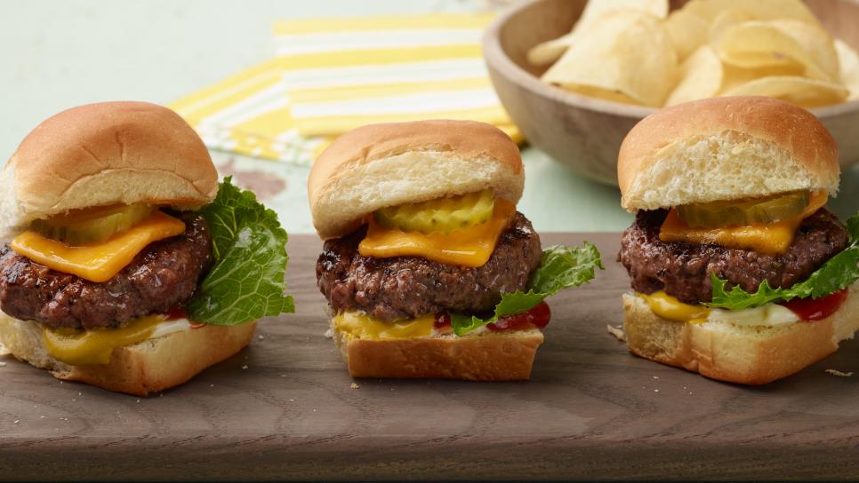 Food Network Kitchen’s Classic Beef Sliders, as seen on Food Network.