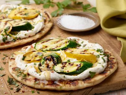 Food Network Kitchen’s Ricotta, Squash and Honey Flatbread, as seen on Food Network.