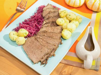 Sunny Anderson makes Easy Slow Cooker Sauerbraten, as seen on Food Network's The Kitchen