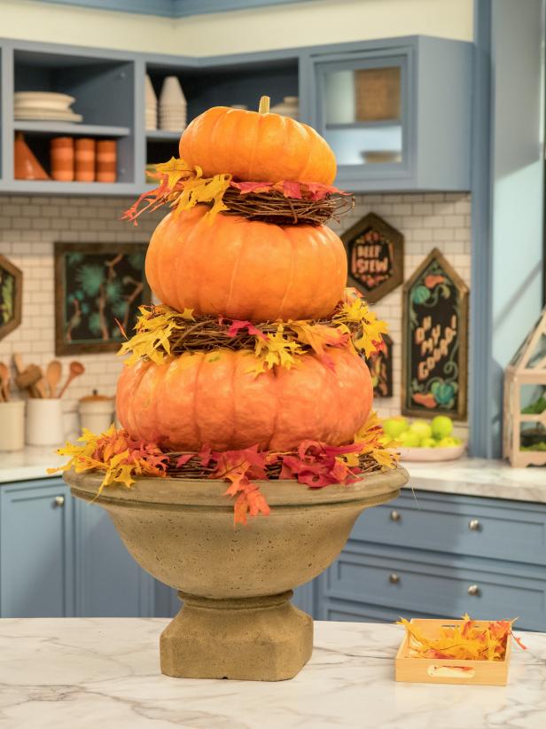Geoffrey Zakarian makes a Pumpkin Topiary, as seen on Food Network's The Kitchen
