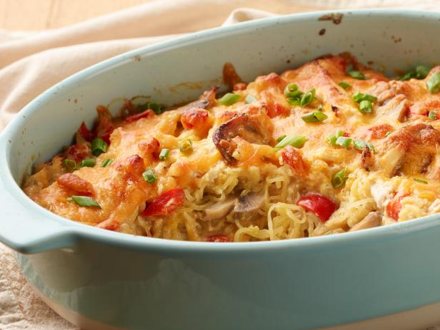 Food Network Kitchen’s Chicken Spaghetti Squash, as seen on Food Network.