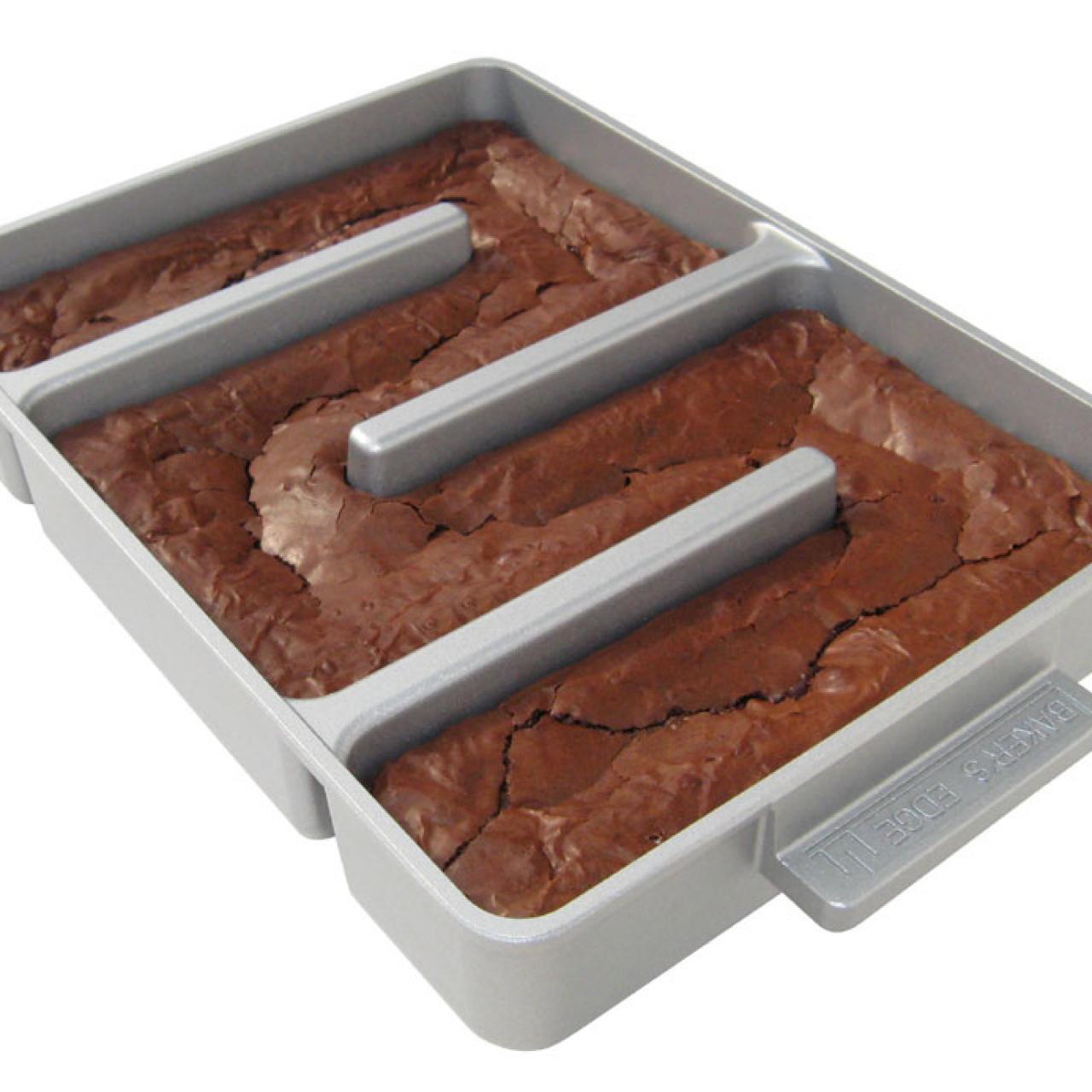 Non-Stick Brownie Pan with Dividers Baking Tray All Edges-Only