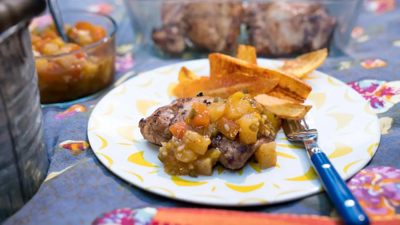 Jerk Chicken and Fruit Chutney
