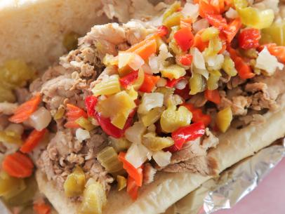The Italian Beef as Served at Loops Good Food in Columbus, Ohio as seen on Food Network's Diners, Drive-Ins and Dives episode 2708.