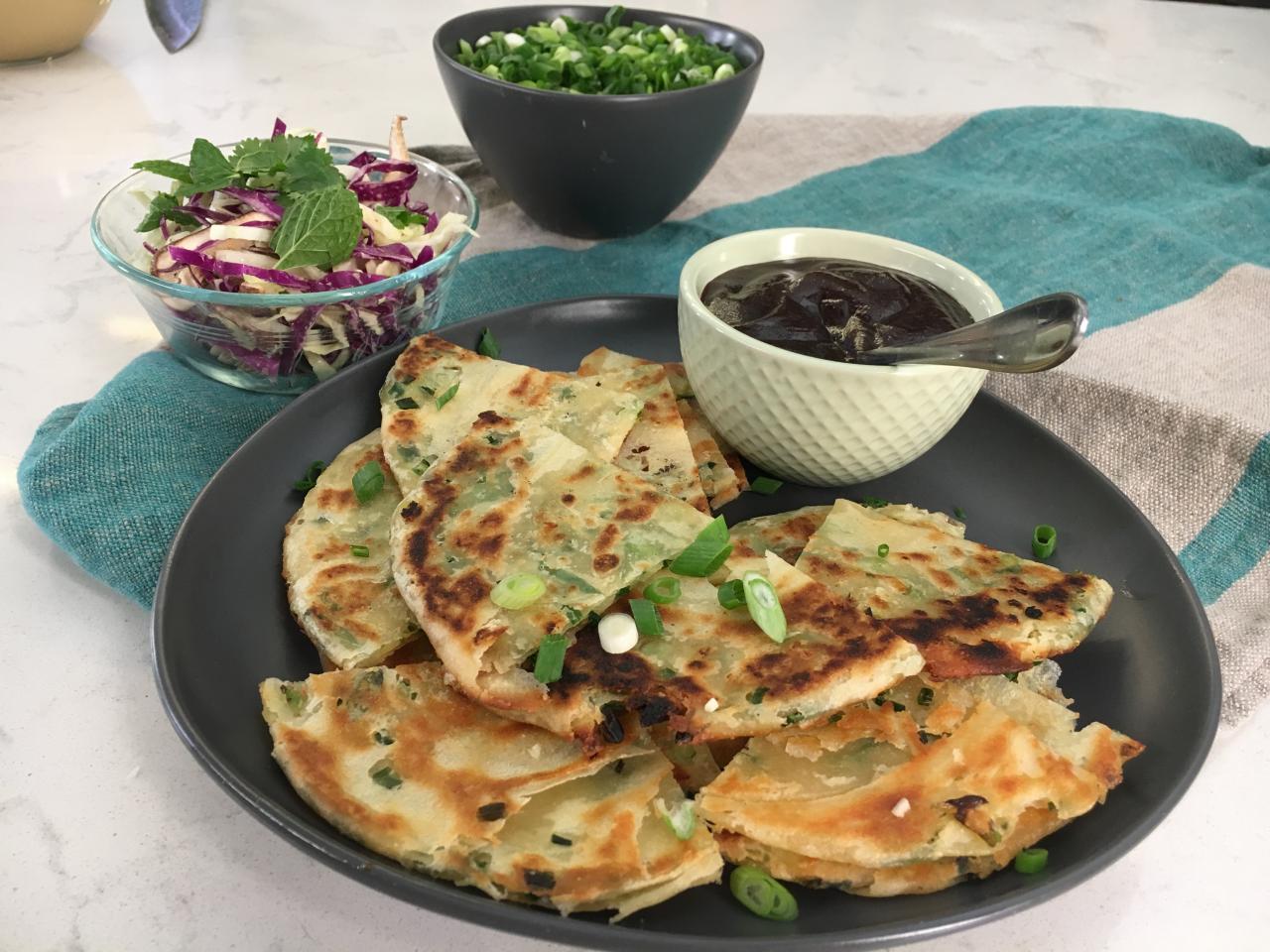 Scallion Pancake Soft Pretzels - moments of sugar