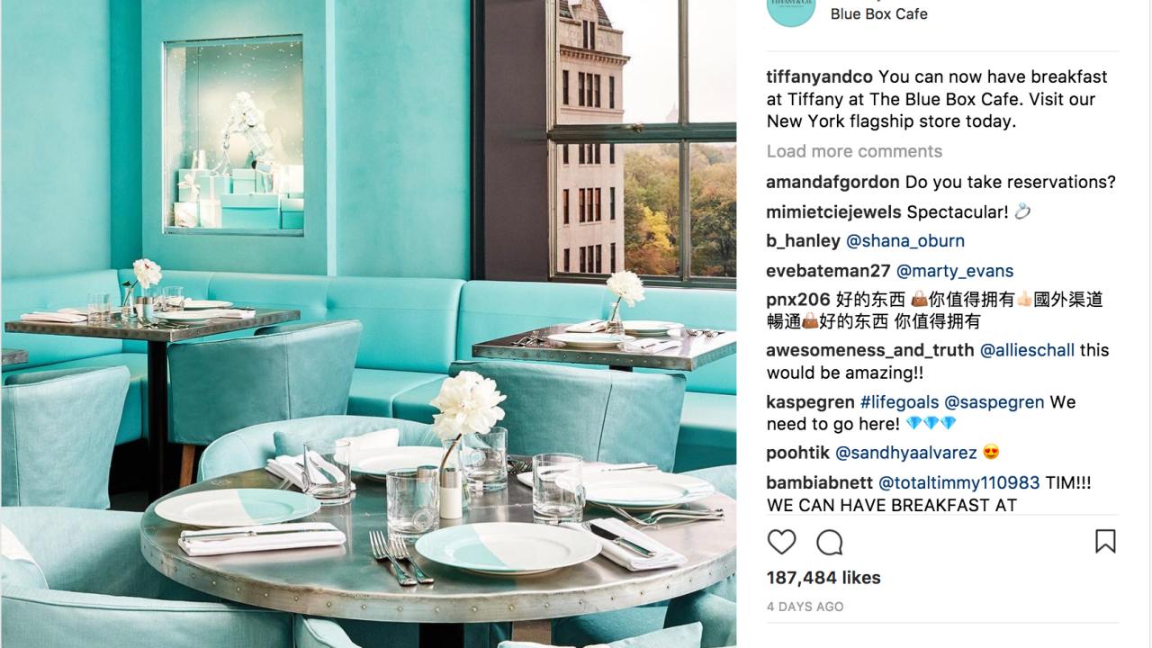 New York jewelry store opens Breakfast at Tiffany's cafe