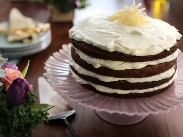 Zucchini and Ginger Naked Cake with Ginger Cream Cheese Frosting Recipe | Valerie Bertinelli | Food 