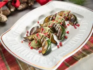 Seared Acorn Squash with Tahini, as seen on The Bobby and Damaris Show, Season 1.