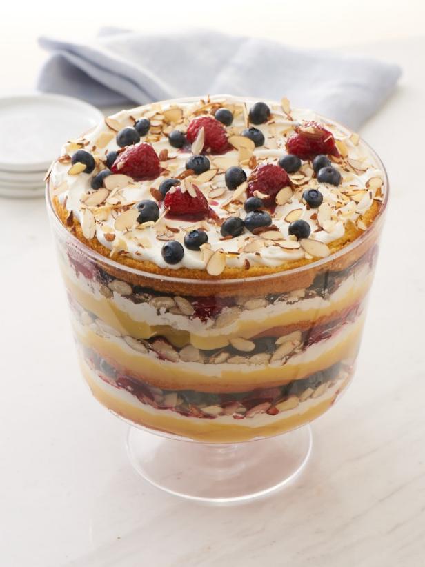 Almond, Blueberry, Raspberry Trifle Recipe 