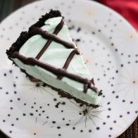 Grasshopper Ice Box Pie as seen on Valerie's Home Cooking It's Getting Hot in Here episode, season 7.