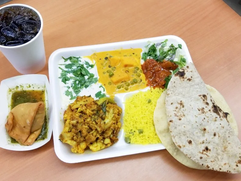 India Sweets & Spices is a solid pick when you want a lot of variety for not a lot of money. Combo #2 ($6.50) gets you two curries of the day, basmati rice, chapati or puri, a vegetarian samosa, pickles, salad and a soda. The restaurant opened in 1984, and has since spread throughout Los Angeles County, per owner Kumar Jawaâ  s life dream. If you donâ  t save room for dessert, take some of Indian sweets, like gulab jamun, home with you for later.