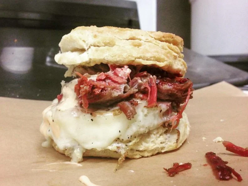 Start the day with a Southern accent at Division three, where flaky, buttery Southern biscuits hold hearty breakfast sandwiches. From 7 to 11 a.m. weekdays and all day weekends at both the Glassell Park and Hollywood locations, the biscuit sandwiches are served in  combinations like corned beef with egg, jack cheese and D3 sauce, or fennel-cured salmon, soft scrambled egg and chive creme fraiche, all for just $5.
