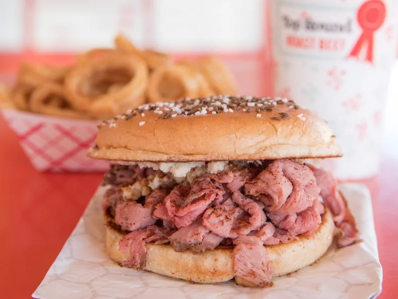 Top Round Roast Beef is the brainchild of Chef Steven Fretz, an idea born from a drive to make chef-driven fast food using all-natural ingredients, with nothing on the menu topping $10. The Beef on Weck ($6.49) features the restaurant’s hand-trimmed, slow roasted beef that cooks for a whopping 10 hours in-house, atop a caraway and sea salt bun with atomic horseradish. Don’t forget an order of the hand-cut fries.