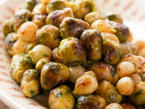 Roasted Sprouts and Onions