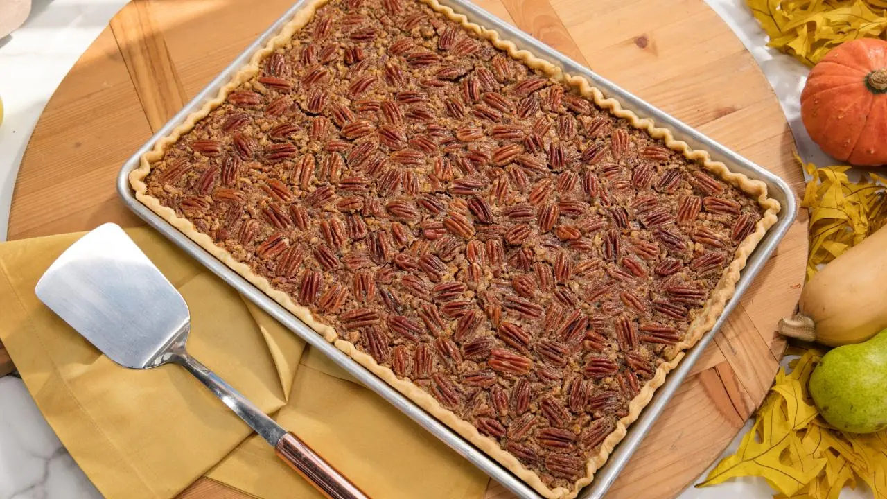 Lemon Pecan Slab Pie