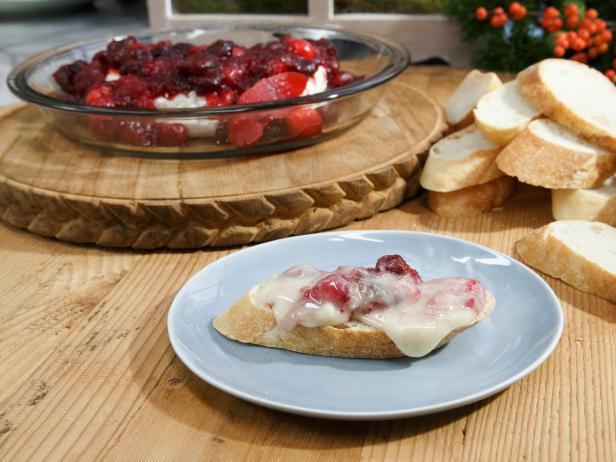 Geoffrey Zakarian's Baked Brie is displayed as seen on The Kitchen, Season 15.