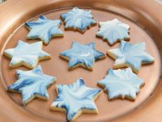 Sunny Anderson's Marbled Star Cookies are displayed as seen on The Kitchen, Season 15.