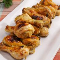 Katie Lee's Sticky Apricot Drumsticks are displayed as seen on The Kitchen, Season 15.