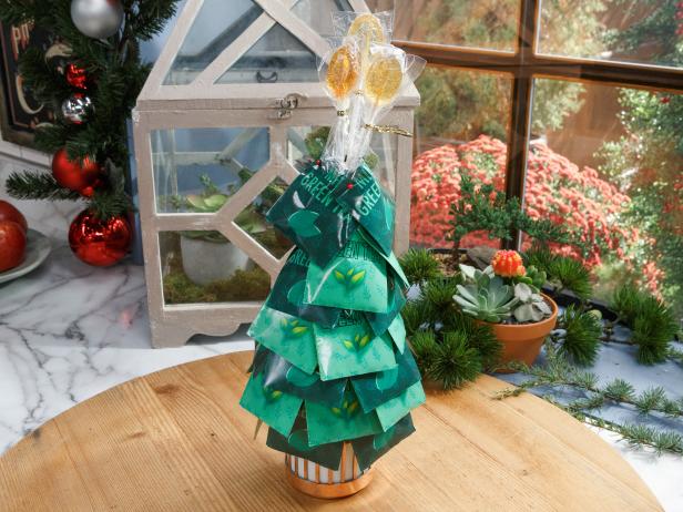 Katie Lee's Tea Bag Tree and is displayed as seen on The Kitchen, Season 15.