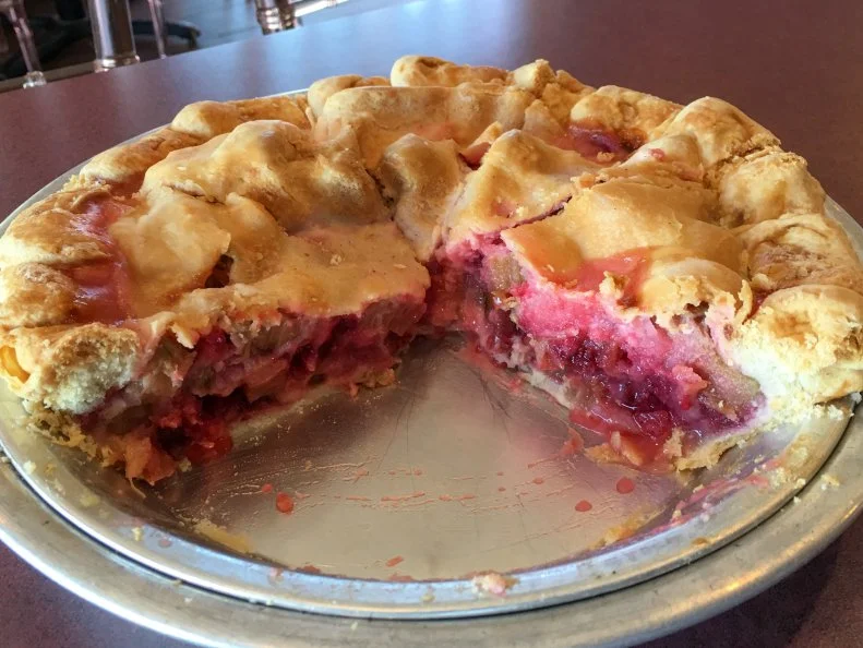 This seasonal haunt, down the street from Mount Rushmore at the foot of the Black Hills, is hard to miss for its bold purple and pink exterior. Although there is a full menu, the pies are a real draw — evident by hundreds of slices ordered each week, along with full pies. Anything rhubarb is worth trying whether it be the simple rhubarb pie or the sweet, spicy and tangy rhubarb-raspberry-jalapeno.