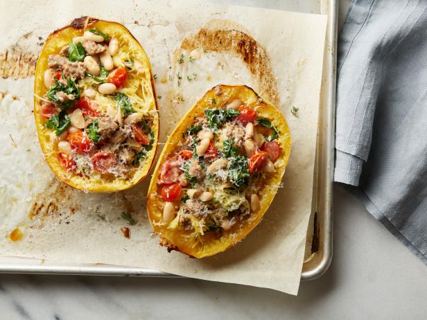 Sausage and White Bean-Stuffed Spaghetti Squash image