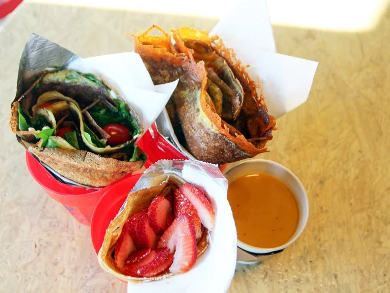 Promoted from food-truck favorite to brick-and-mortar establishment, this hand-held revolution was the inspiration of Frédéric and Paula Henry, who moved back to northwest Arkansas in 2005 after a stint in France. The Henrys started up their food truck in 2010, and it quickly became the go-to street-food stop for visitors and locals alike. Both the food truck and the new location, opened in 2016, offer buckwheat crepes (naturally gluten-free) packed with a variety of fillings — including a turkey Reuben and a spicy chicken option as well as one with Nutella and strawberries.