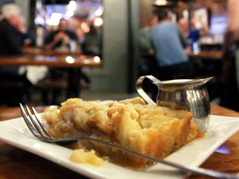 This reclaimed welding shop has been outfitted with the sturdy wooden walls and accoutrements of a solid Irish pub, complete with bar and adorable snug. While bangers, mash and a splendid potato soup come hot to the table, hoisted by lovely lasses, it is the gorgeously lavish and rich white-chocolate bread pudding with bourbon sauce that should be your culinary endpoint on any chilly night.