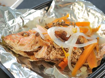 Escovitch Red Snapper as Served at Ena's Caribbean Kitchen in Columbus, Ohio as seen on Food Network's Diners, Drive-Ins and Dives episode 2801.