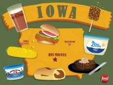 With seemingly countless rows of corn and wheat, more cattle than people and the most pork in the country, Iowa has a long and rich tradition of excellent food. Opt for farm-fresh classics or creative local concoctions to experience the best of the local culinary scene.

By Nick Lucs

Illustration by Hello Neighbor Designs