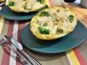 Katie Lee makes a Chicken Alfredo Spaghetti Squash Boat, as seen on Food Network's The Kitchen