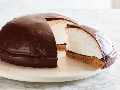 Giant Chocolate-Coated Marshmallow Cookie