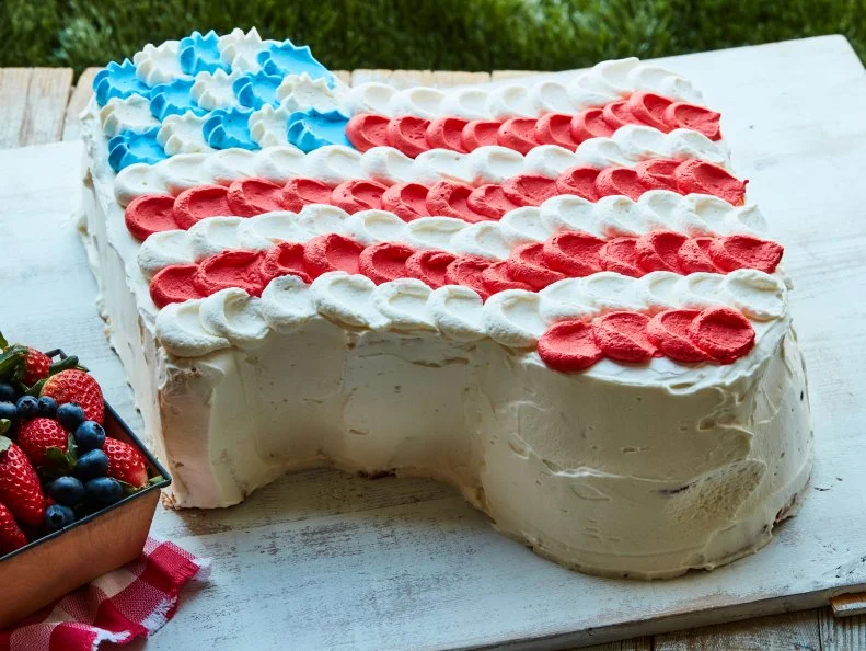 Food   Network   Kitchen’s   Waving   Flag   Cake.