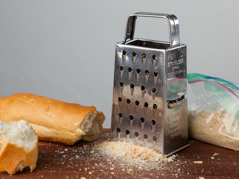 Food Network Kitchen’s Grating Breadcrumbs for Food Network's 14 Reasons to Love Your Box Grater, as seen on Food Network.