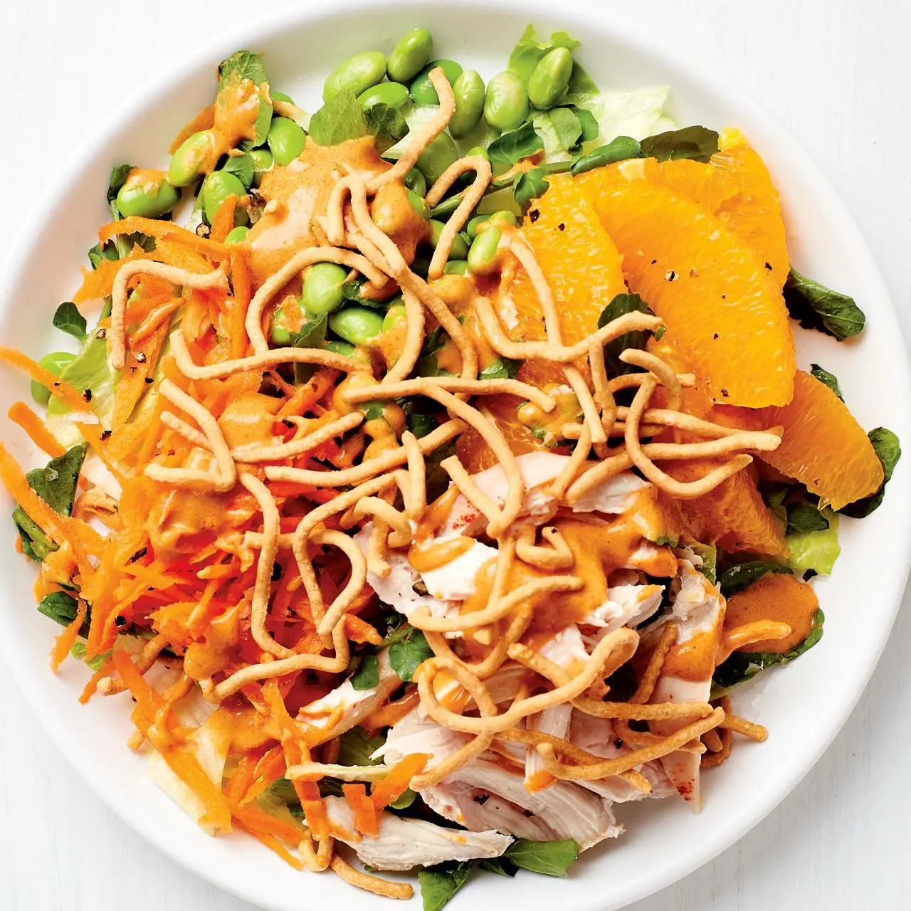Asian Chicken Salad with Peanut Dressing