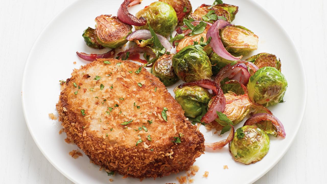 Pork Chops with Brussels