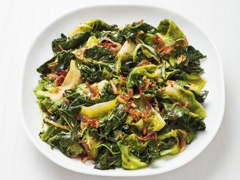 Kale and Escarole with Shallots
