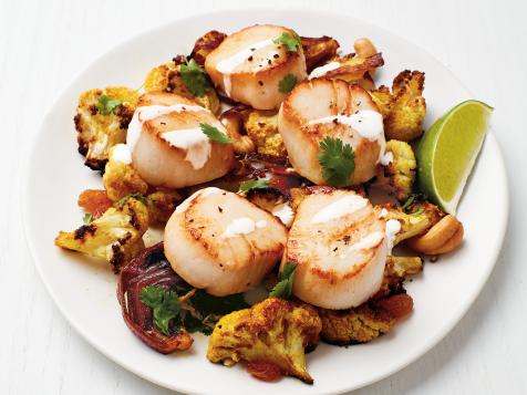 Scallops with Curried Cauliflower