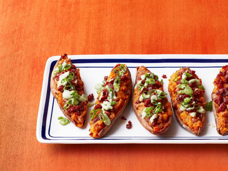 Stuffed Sweet Potato Skins Recipe Jeff Mauro Food Network