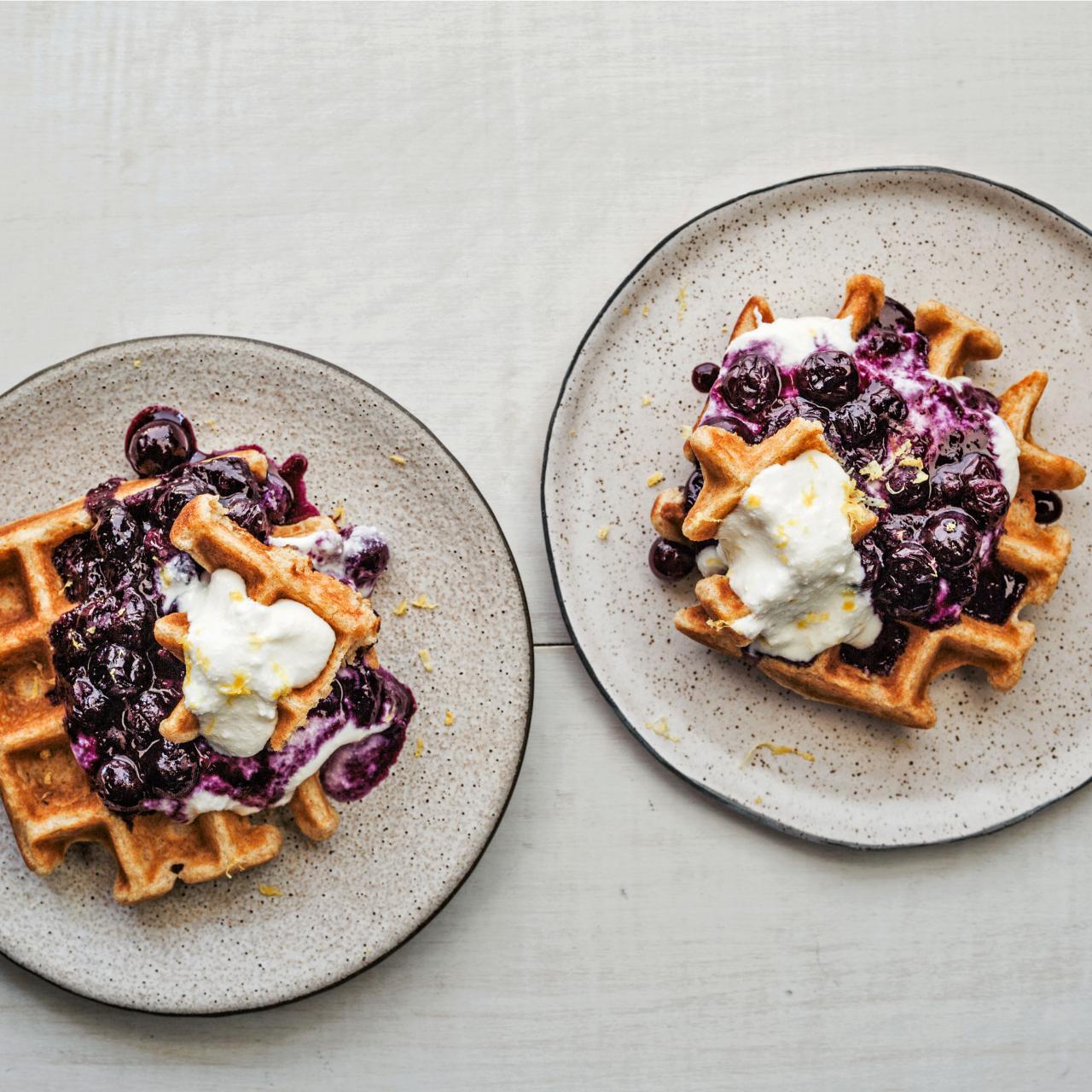 Belgian Waffles with Berry Compote - Pastries Like a Pro