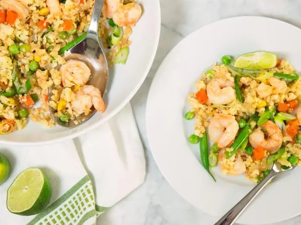 Shrimp Fried Cauliflower Rice Recipe | Sara Lynn Cauchon | Food Network