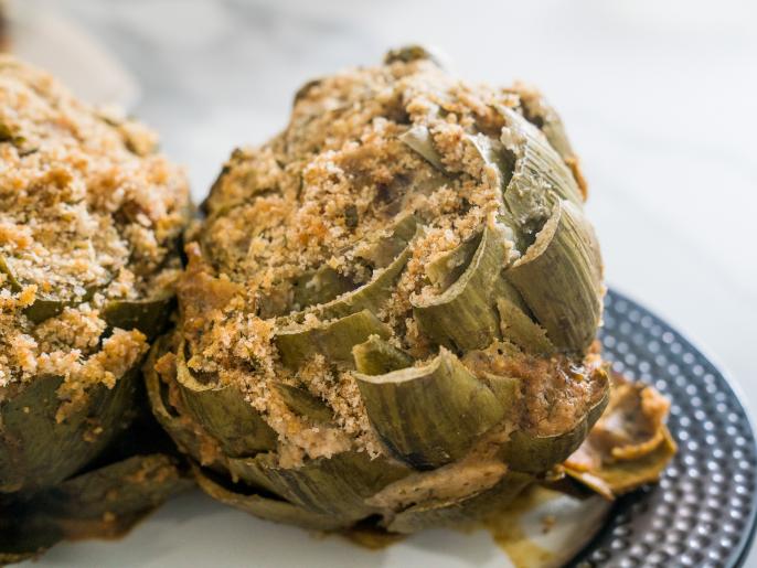 Stovetop Stuffed Artichokes Recipe Trisha Yearwood Food Network