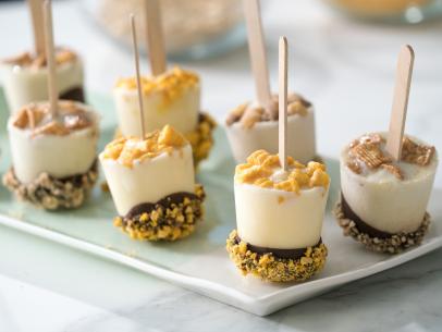 Beauty shot of cereal ice pops, as seen on Food Network’s Trisha’s Southern Kitchen Season 11