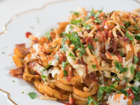 Loaded Curly-Fry Nachos